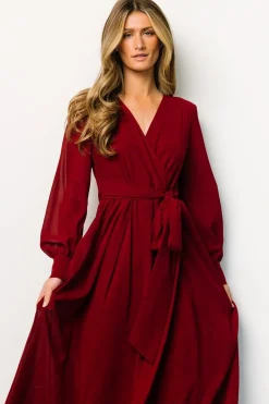 Online Baltic Born Fabric Swatch - Lydia | Burgundy