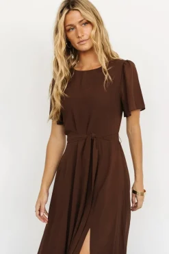 Outlet Baltic Born Fabric Swatch - Naomi Chiffon | Espresso