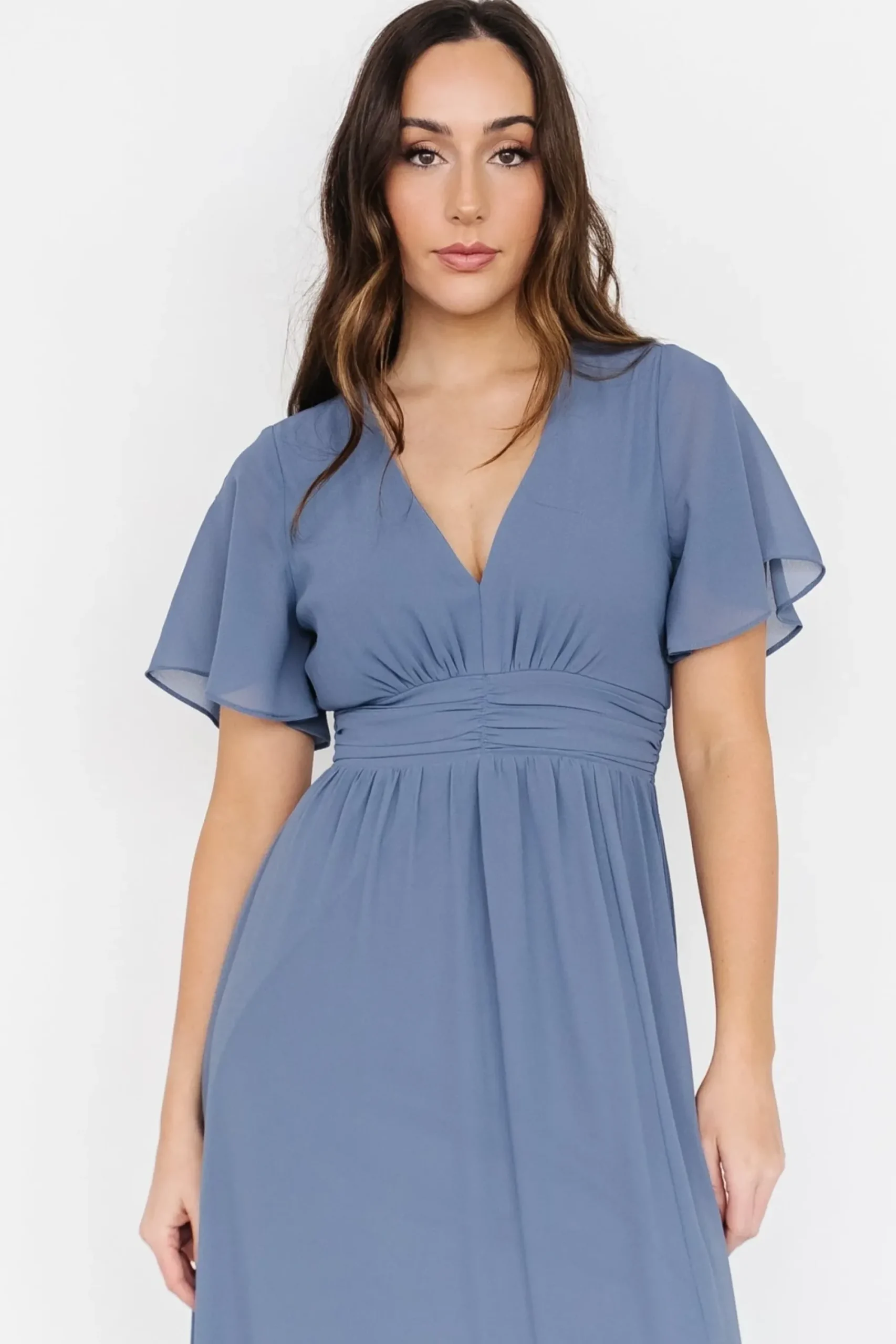 Fashion Baltic Born Fabric Swatch - Ramona Chiffon | Whisper Blue