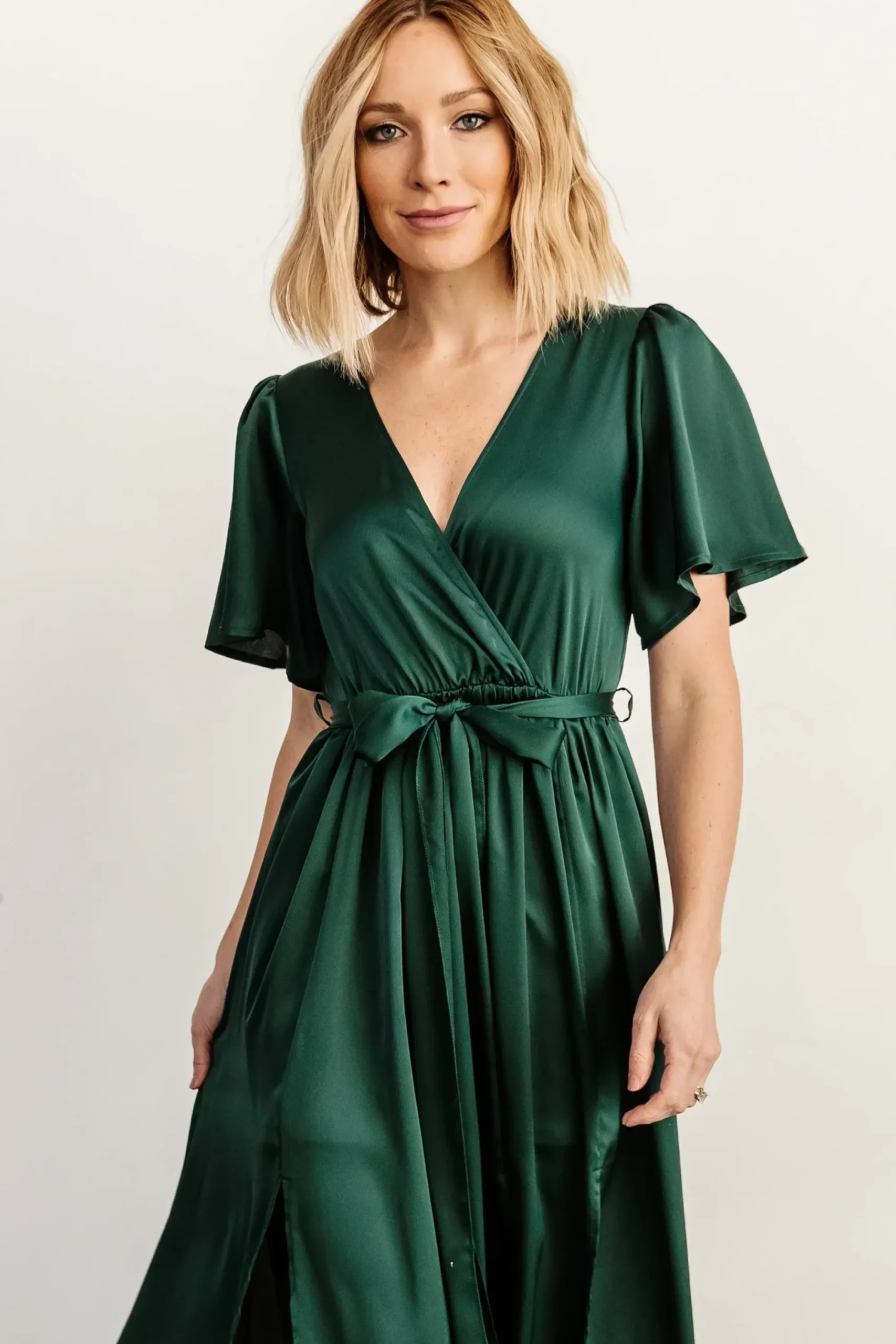 Best Baltic Born Fabric Swatch - Sicily Satin | Emerald