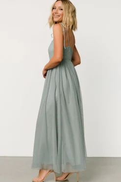 Sale Baltic Born Fiona Tulle Maxi Dress | Eucalyptus