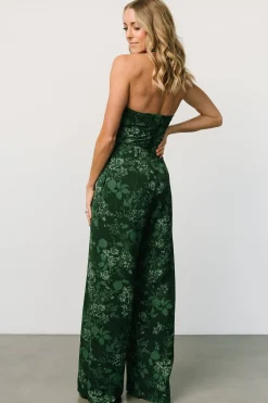 Online Baltic Born Freya Halter Jumpsuit | Emerald Floral
