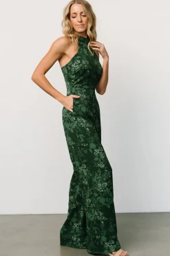 Online Baltic Born Freya Halter Jumpsuit | Emerald Floral