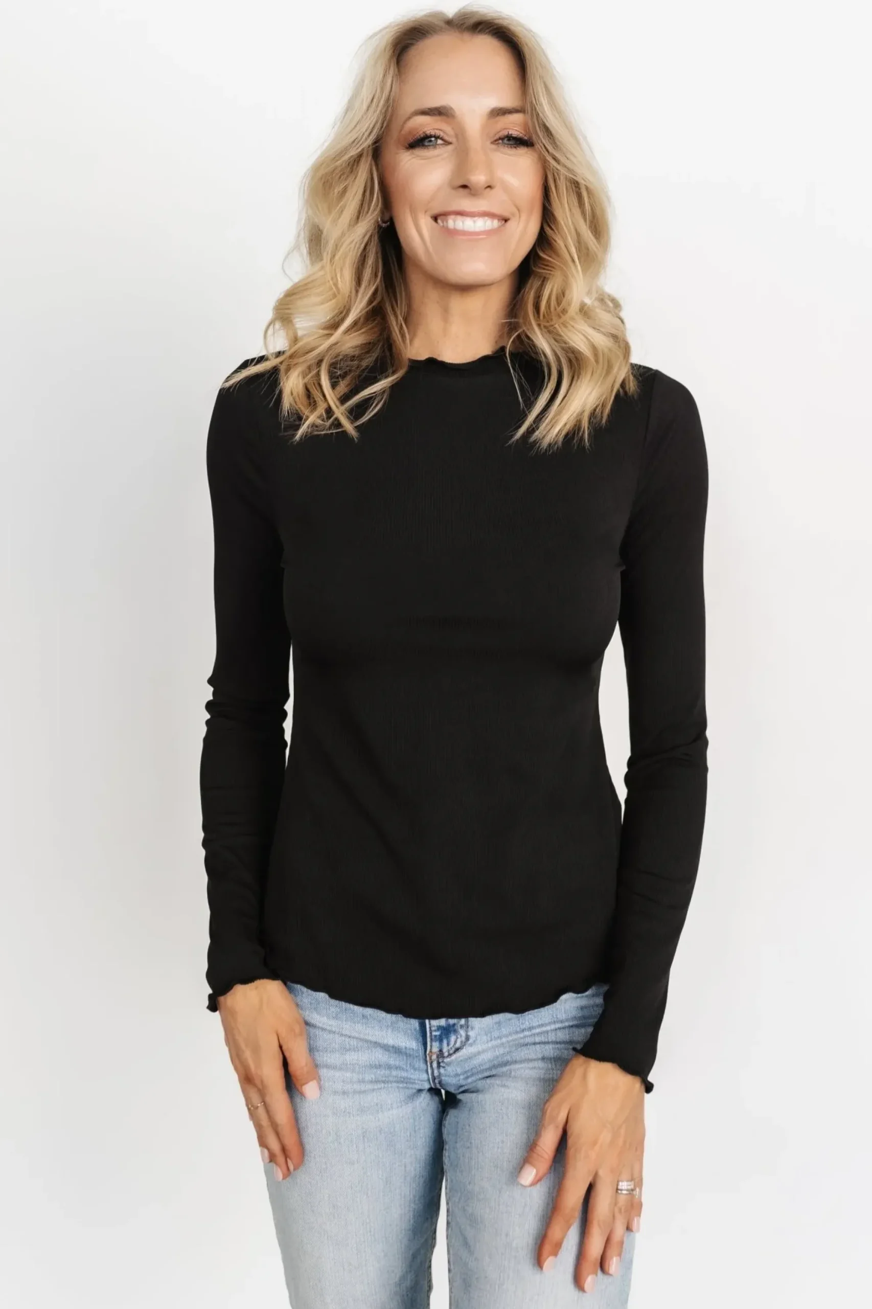 Discount Baltic Born Gale Ribbed Top | Black