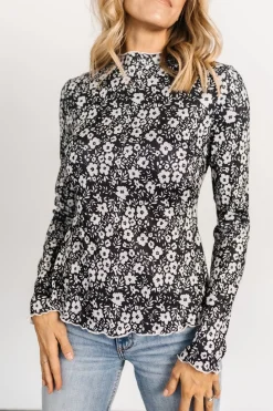 Outlet Baltic Born Gale Ribbed Top | Black + White