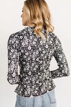 Outlet Baltic Born Gale Ribbed Top | Black + White