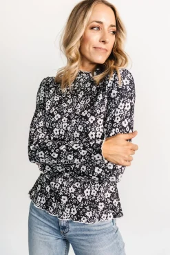 Outlet Baltic Born Gale Ribbed Top | Black + White