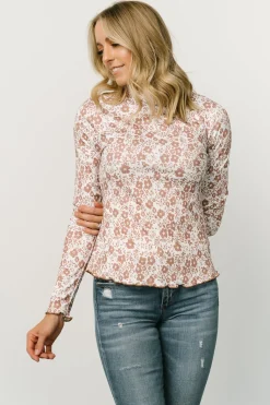 Fashion Baltic Born Gale Ribbed Top | Mocha + White