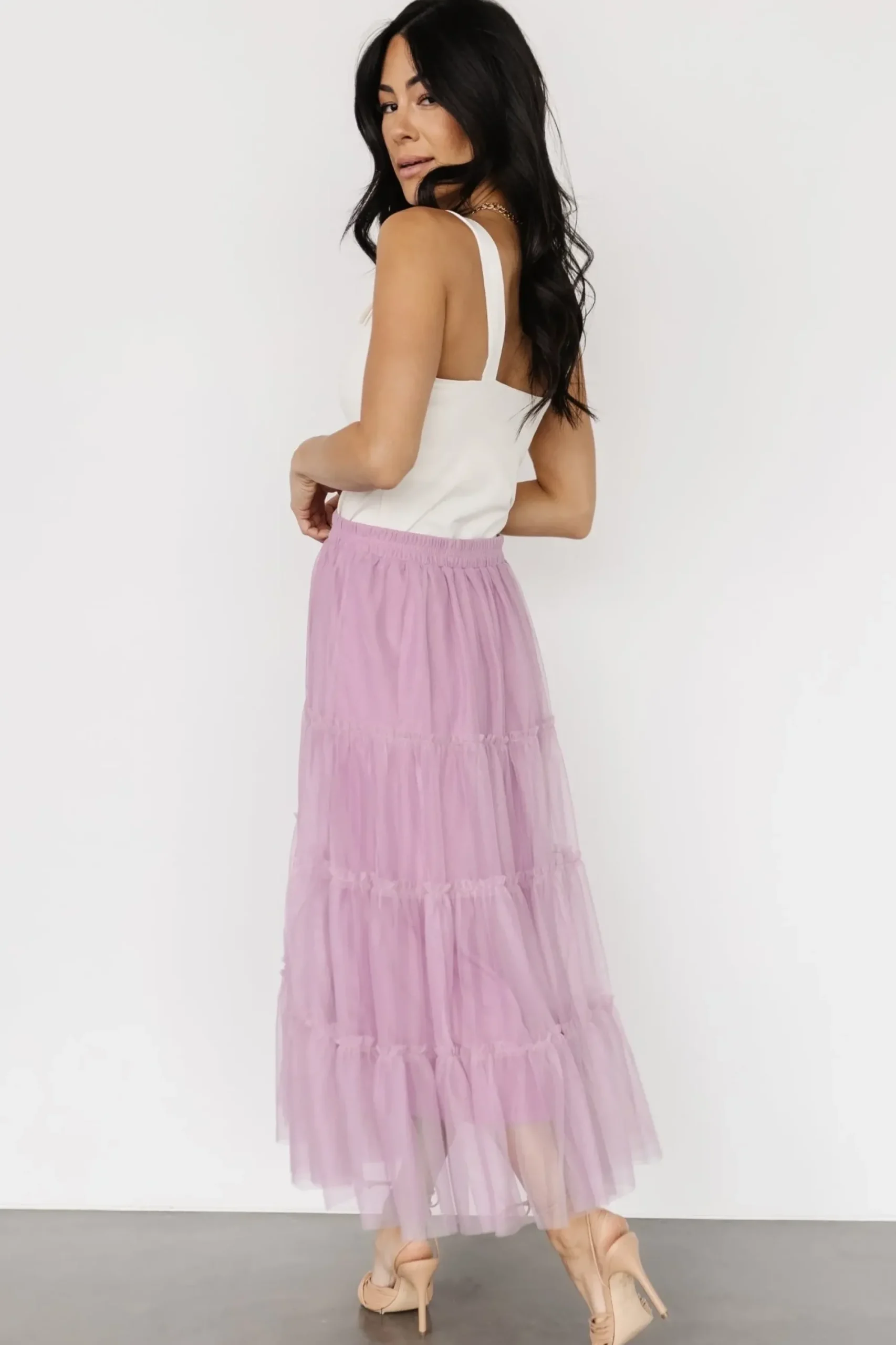 Discount Baltic Born Galena Tulle Skirt | Dusty Orchid