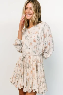 Sale Baltic Born Galia Mini Dress | Beige Floral