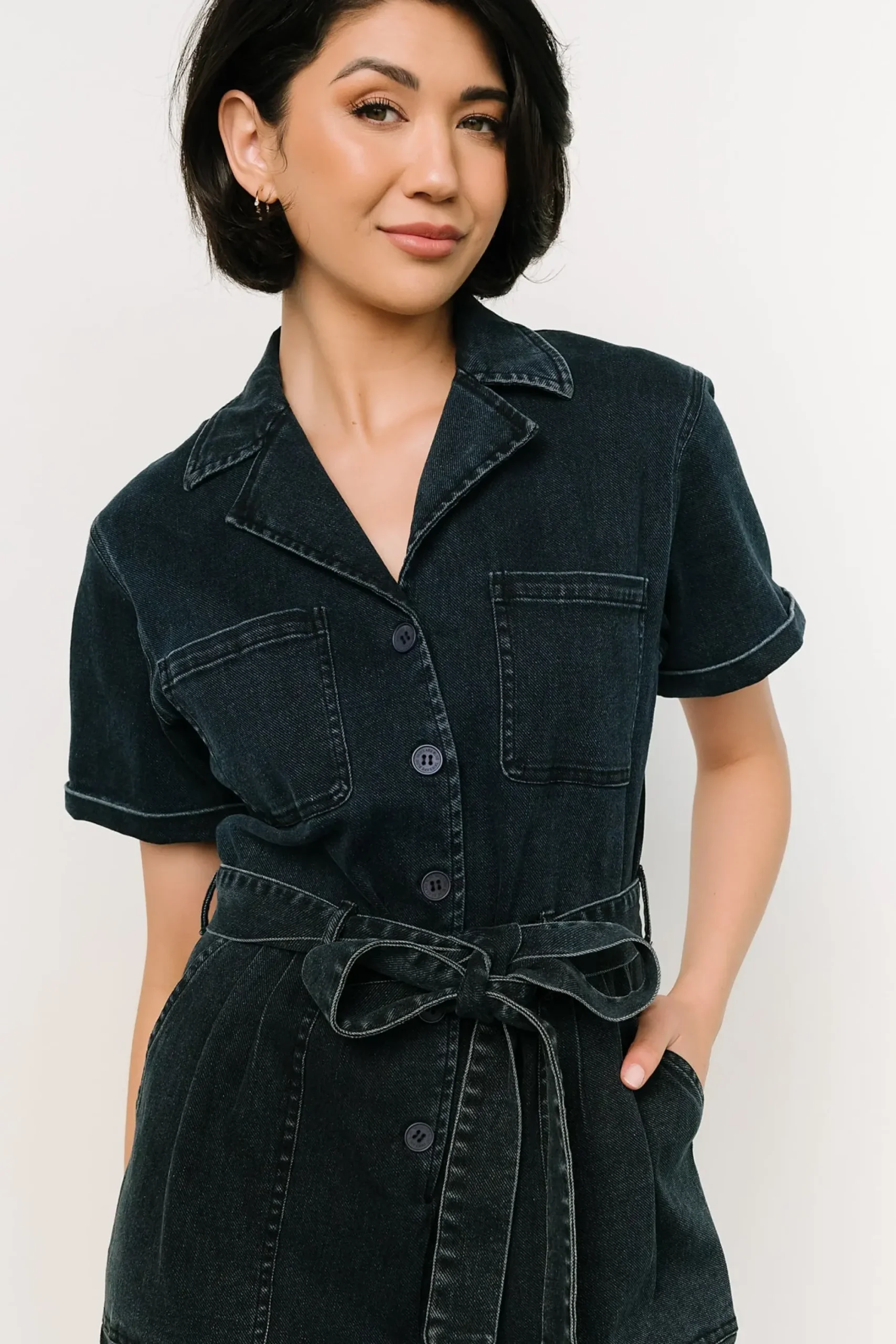 Online Baltic Born Geneva Button Jumpsuit | Washed Black