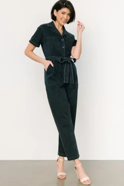 Online Baltic Born Geneva Button Jumpsuit | Washed Black