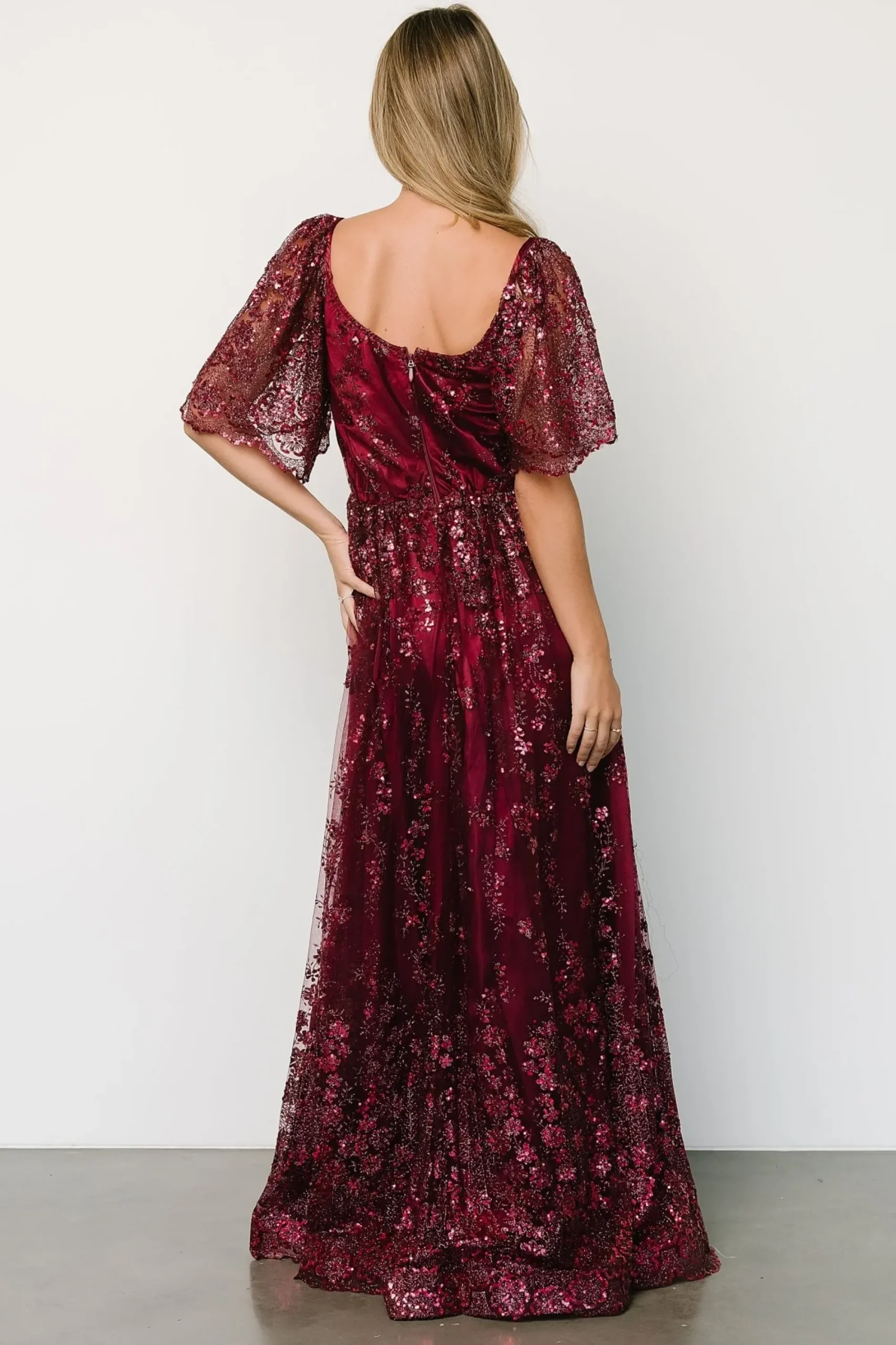 Best Baltic Born Genevieve Glitter Maxi Dress | Wine