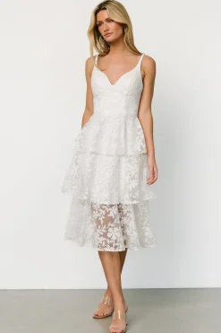 Hot Baltic Born Giavanna Tiered Midi Dress | Off White