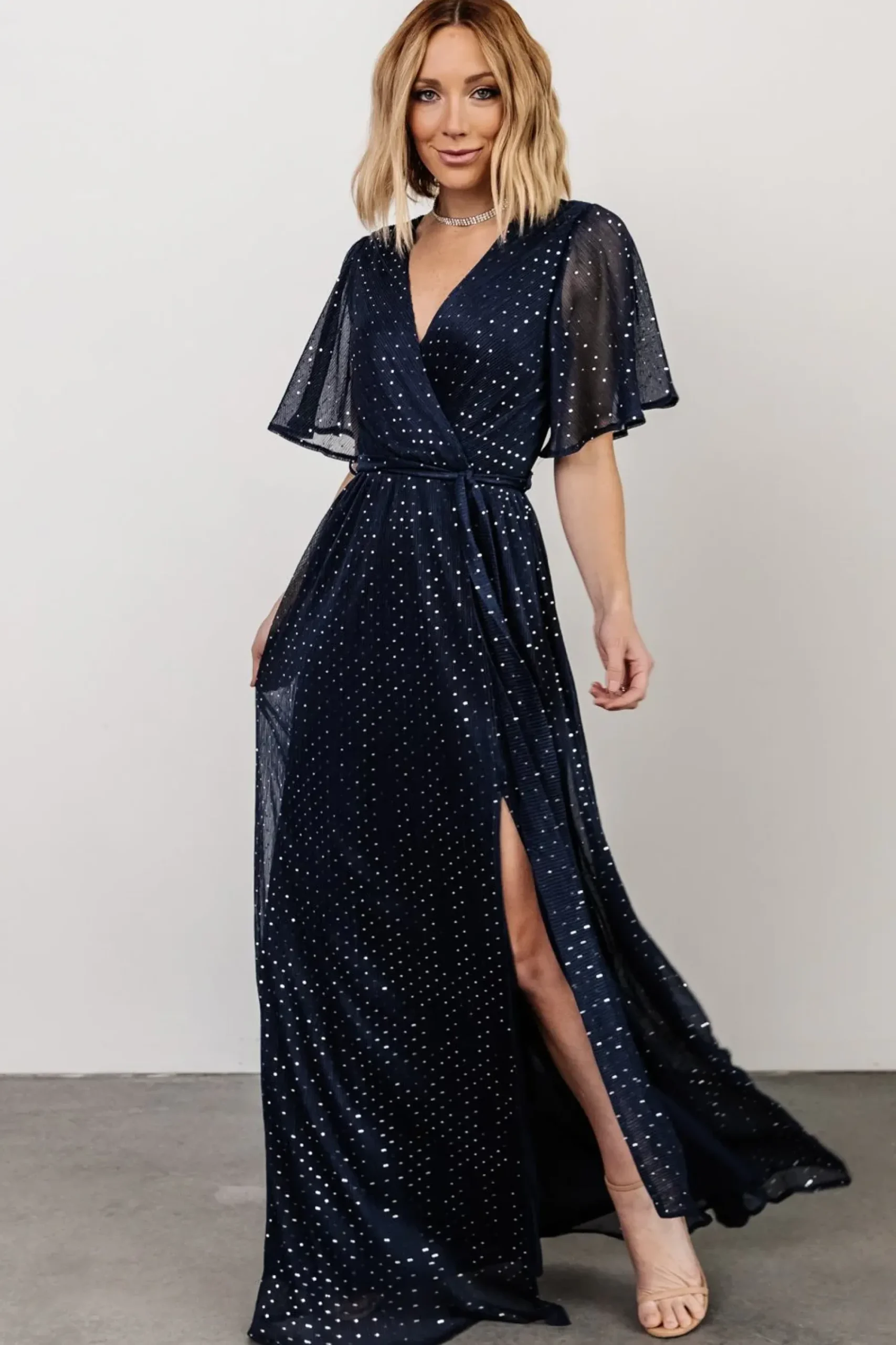 New Baltic Born Grace Sparkle Gown | Navy