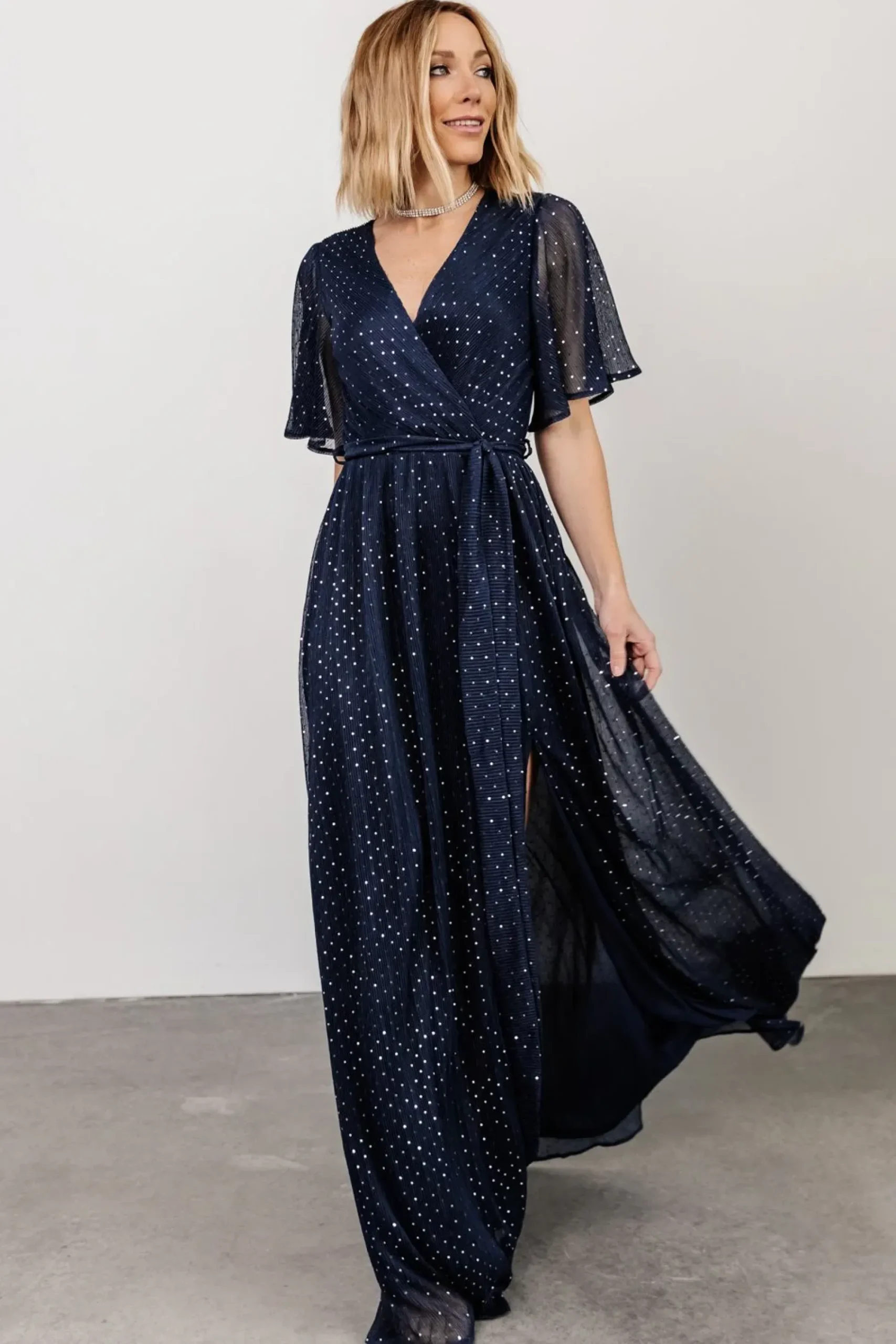 New Baltic Born Grace Sparkle Gown | Navy