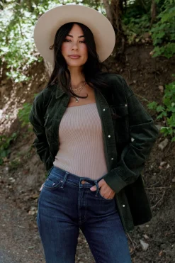 Hot Baltic Born Greeley Corduroy Jacket | Deep Green