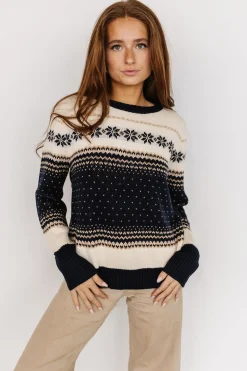 Discount Baltic Born Griffin Knit Sweater | Navy Multi