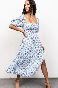 Discount Baltic Born Gwen Smocked Midi Dress | Blue Floral