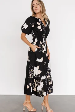 Hot Baltic Born Hacienda Tiered Midi Dress | Black Multi