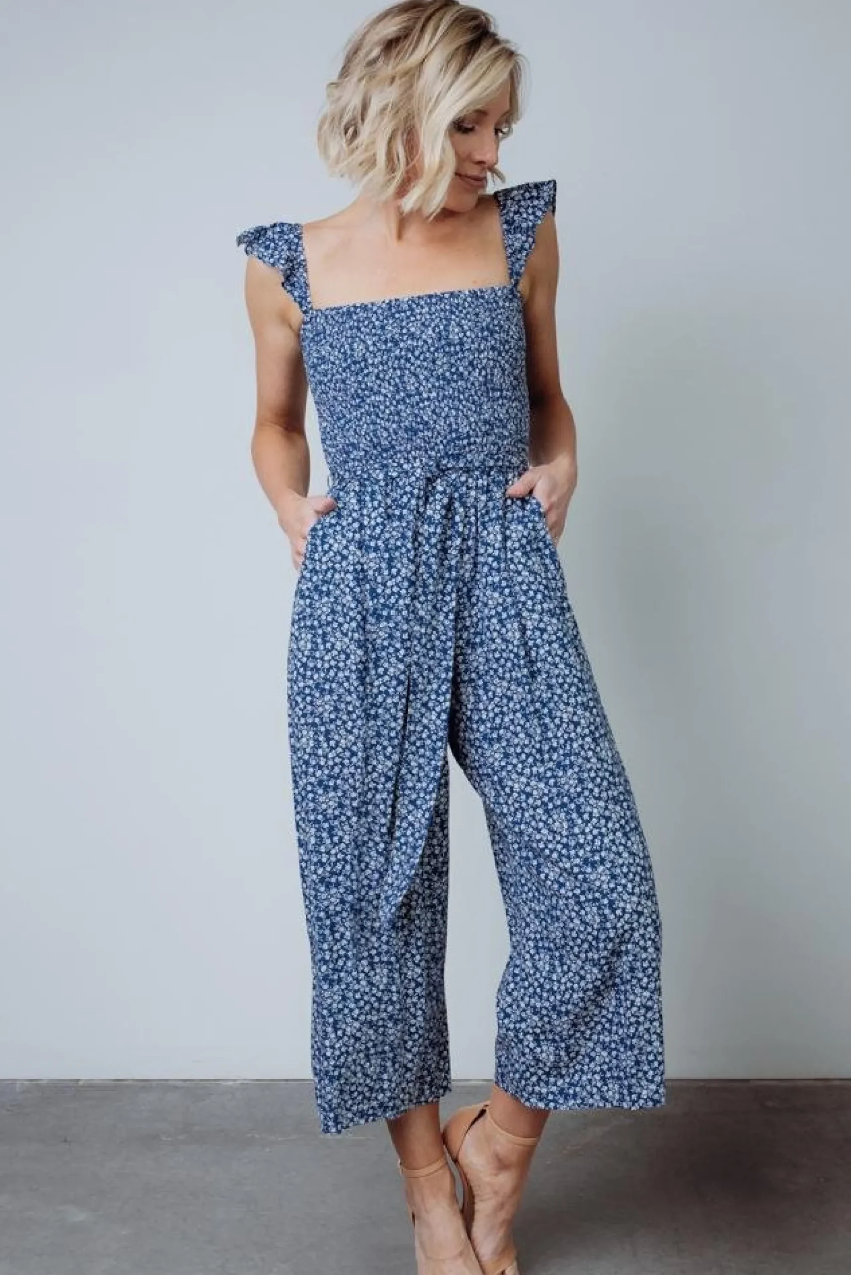 Outlet Baltic Born Hadley Smocked Jumpsuit | Navy