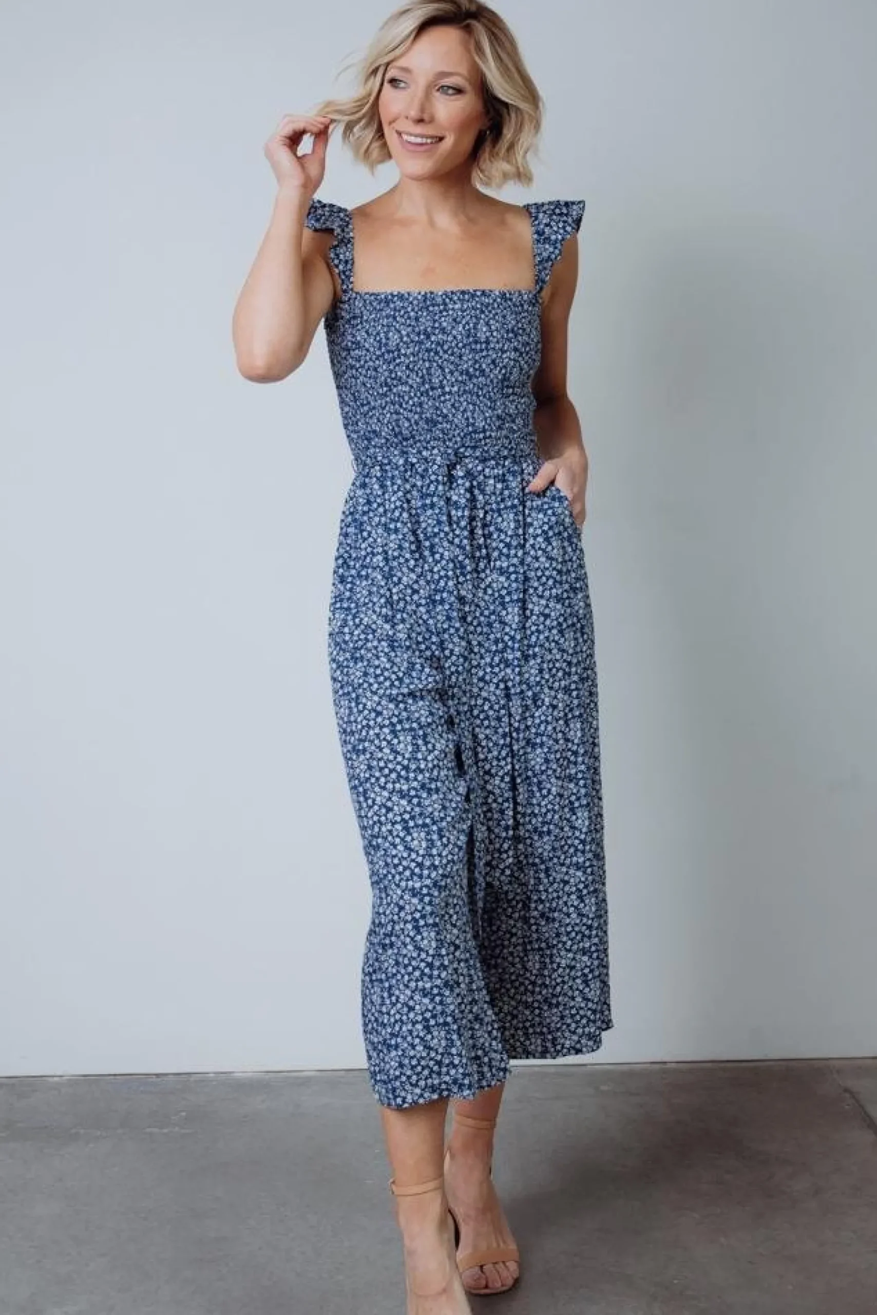Outlet Baltic Born Hadley Smocked Jumpsuit | Navy