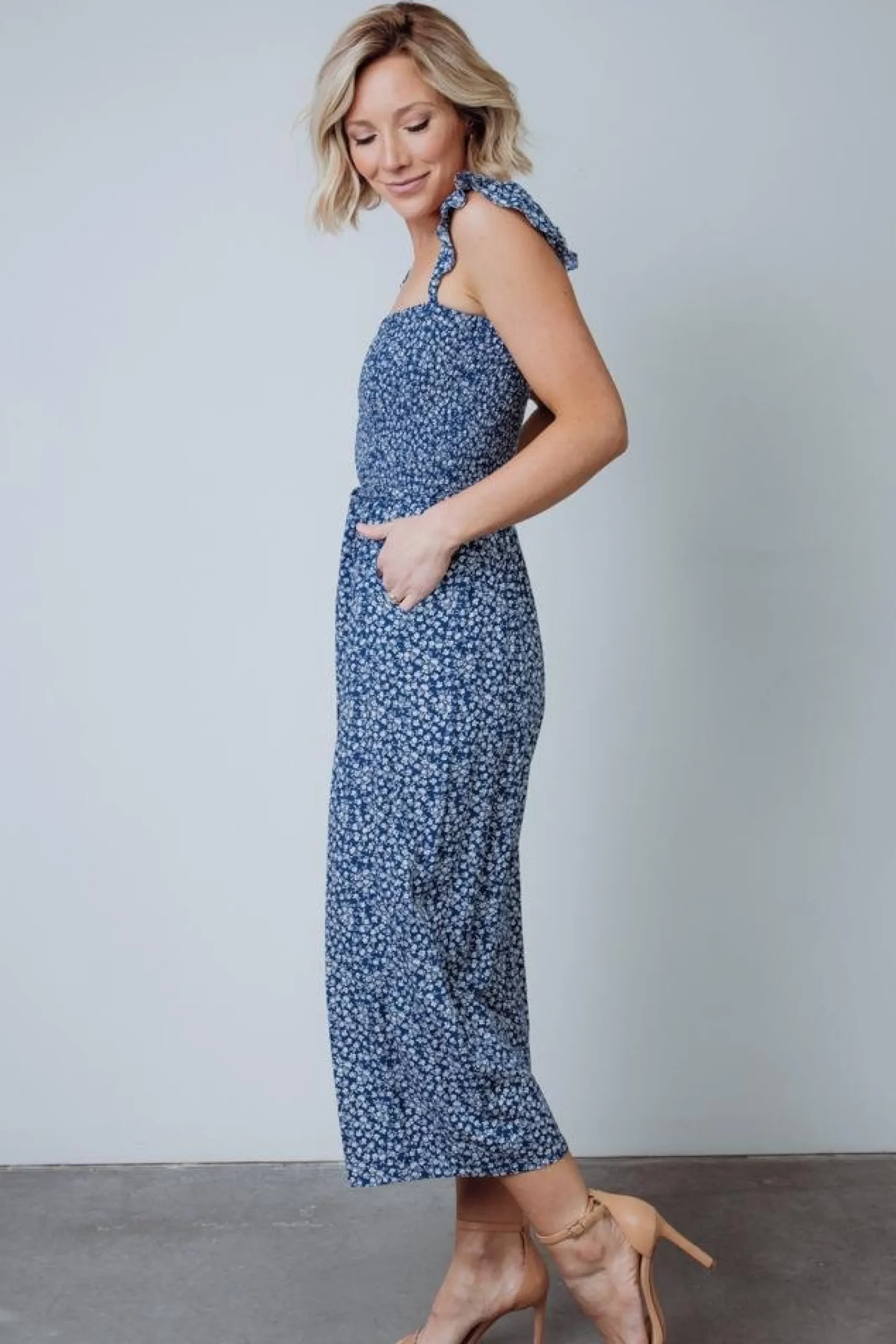 Outlet Baltic Born Hadley Smocked Jumpsuit | Navy
