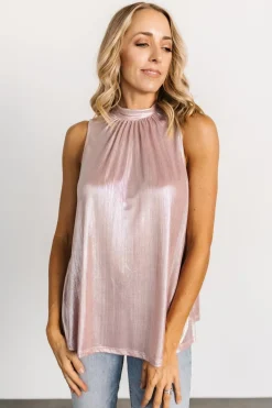 Hot Baltic Born Halo Shimmer Tank Top | Pink