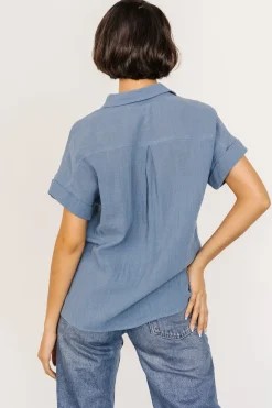 Online Baltic Born Hammond Short Sleeve Top | Slate Blue