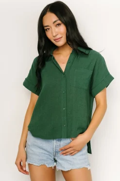 Hot Baltic Born Hammond Short Sleeve Top | Dark Green