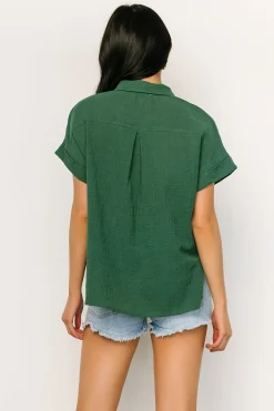 Hot Baltic Born Hammond Short Sleeve Top | Dark Green