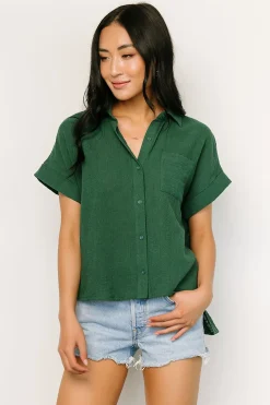 Hot Baltic Born Hammond Short Sleeve Top | Dark Green