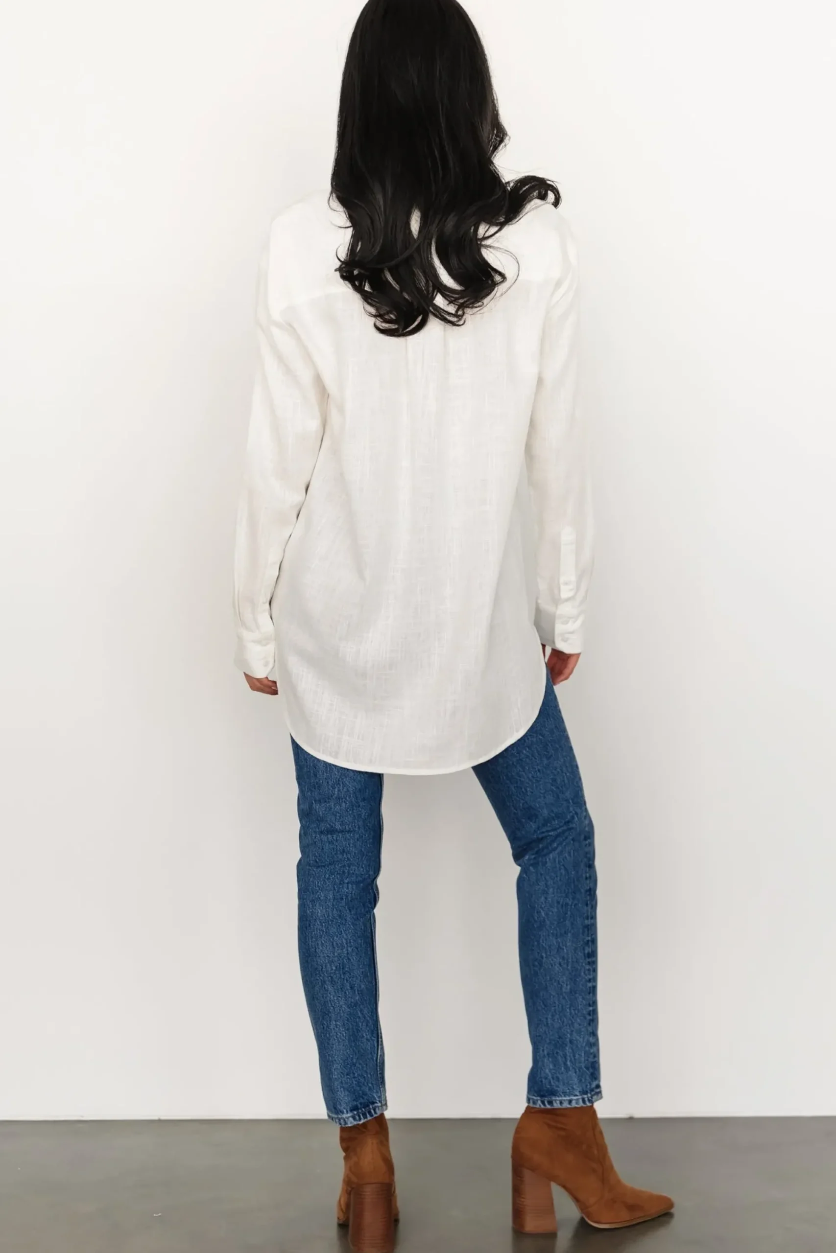 Clearance Baltic Born Harlan Linen Button Down Top | Off White