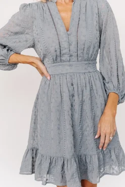 Outlet Baltic Born Harmony Embossed Dress | Dusty Blue