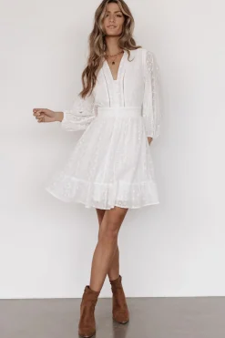 Discount Baltic Born Harmony Embossed Dress | Off White