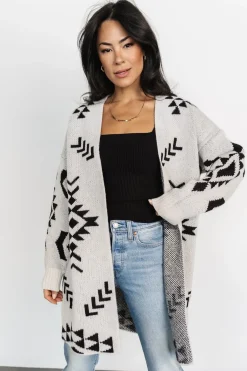 Outlet Baltic Born Hays Oversized Cardigan | Ivory + Black