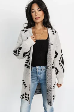 Outlet Baltic Born Hays Oversized Cardigan | Ivory + Black