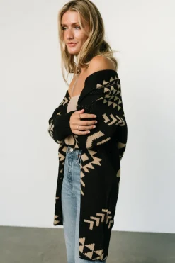 Outlet Baltic Born Hays Oversized Cardigan | Black + Tan