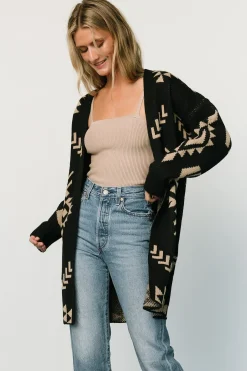 Outlet Baltic Born Hays Oversized Cardigan | Black + Tan