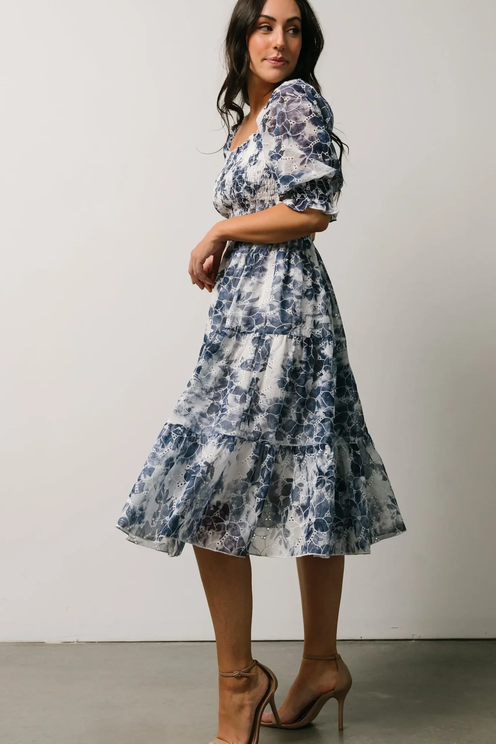 Best Baltic Born Hazel Eyelet Midi Dress | Navy