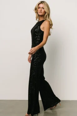 Fashion Baltic Born Hillary Sequin Jumpsuit | Black