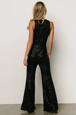 Fashion Baltic Born Hillary Sequin Jumpsuit | Black