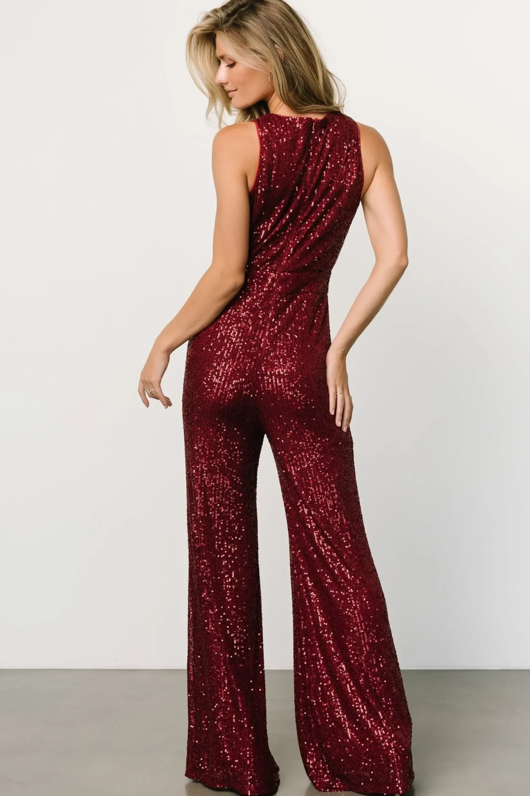 Sale Baltic Born Hillary Sequin Jumpsuit | Wine