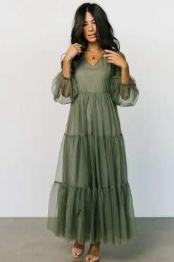 Best Baltic Born Hoffman Tulle Maxi Dress | Olive