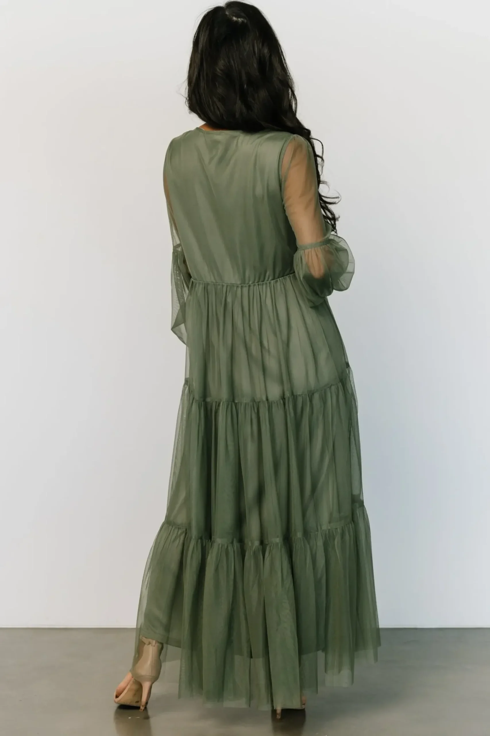 Best Baltic Born Hoffman Tulle Maxi Dress | Olive