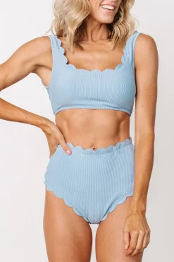 Sale Baltic Born Honolulu High Waist Bikini Bottom | Dusty Blue