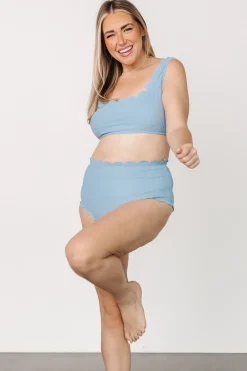 Sale Baltic Born Honolulu High Waist Bikini Bottom | Dusty Blue