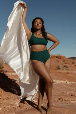 Clearance Baltic Born Honolulu High Waist Bikini Bottom | Green