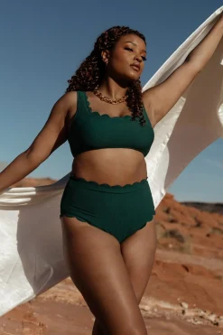 Clearance Baltic Born Honolulu High Waist Bikini Bottom | Green