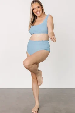 Sale Baltic Born Honolulu Scalloped Bikini Top | Dusty Blue